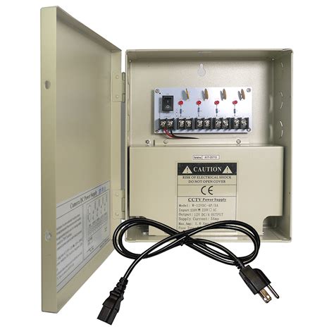 4 channel cctv power distribution box|CCTV power box.